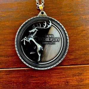 Game of Thrones Baratheon Medallion necklace with stag emblem